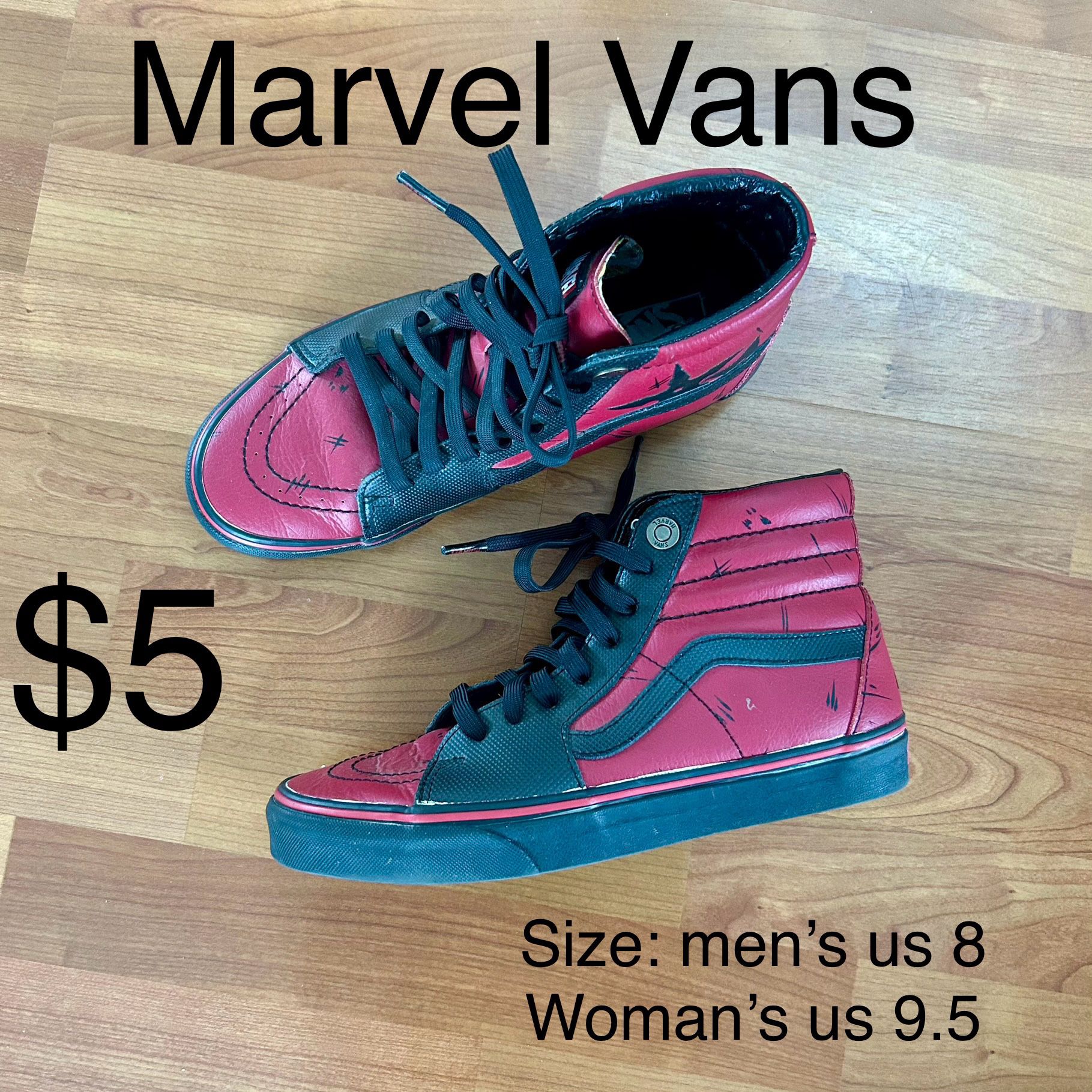 Marvel Vans For Sale! Just Five Dollars