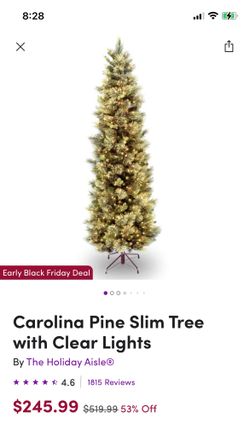 $120 Beautiful Christmas Tree Comes With Light 6.5” -New Open Box