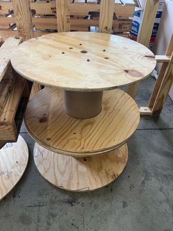 Large Wooden Cable Spool Reel