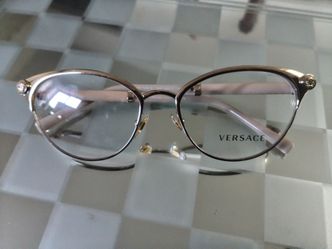 Versace Round Metal Eyeglass Frames