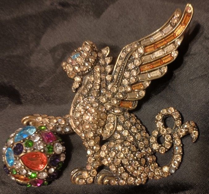 Heidi Daus Griffin Brooch
