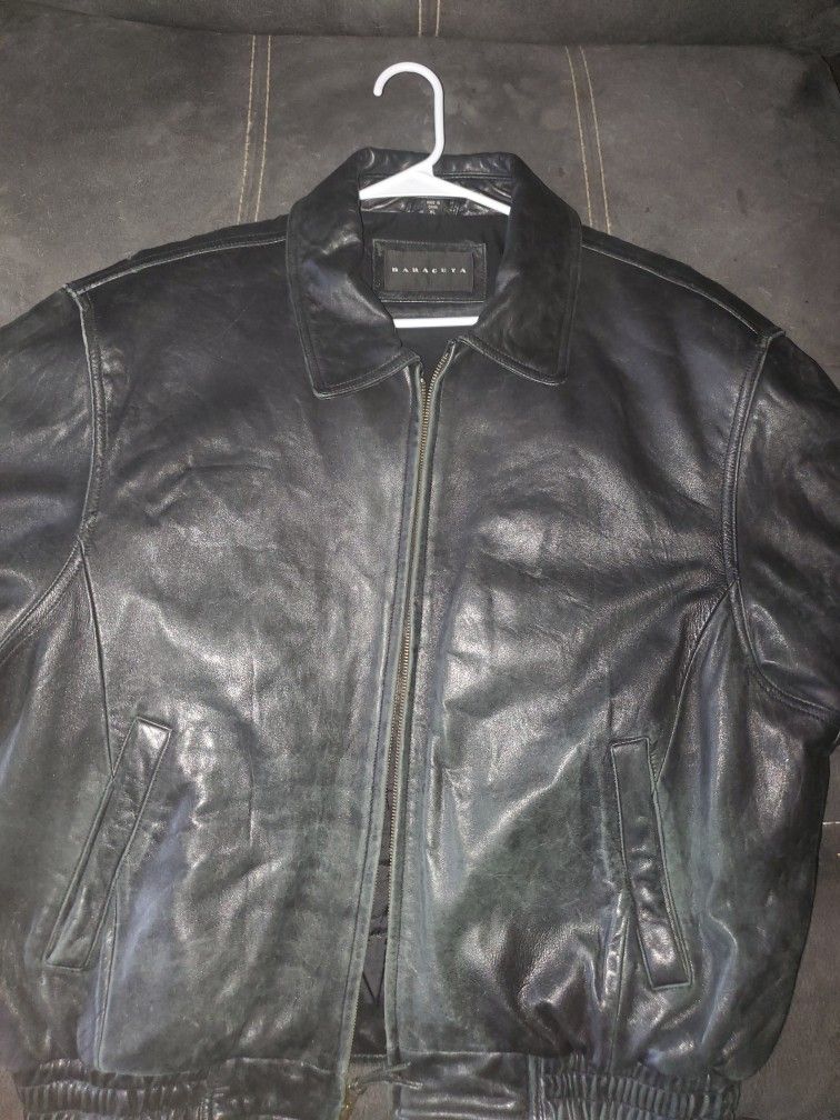 Baracuta XL Leather Bomber Jacket