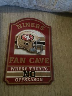 Wooden Man Cave SF 49ers sign