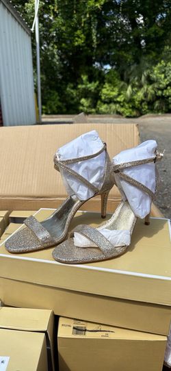 NEW Michael Kors Ava Mid Sandal, Gold/Champagne, US Women’s Size 9.5