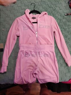 bebe pastel pink track suit!