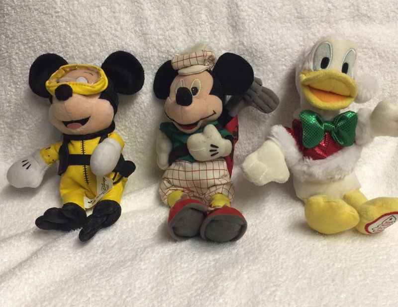 DISNEY PLUSH BEANIE BABIES (set of 3)