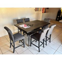 7 Piece counter height dining table set - Limited Time Offer 