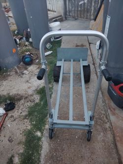 CONVERTIBLE FOLDING HAND TRUCK DOLLY DUAL HANDLE  600LB