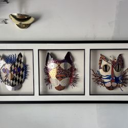 ONE OF A KIND ART DECO CAT ART