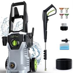 Pressure Washer, Power Washer with Foam Cannon High Pressure Washer for Cars, Fences, Patios, Decks, Patios and Driveway Powerwasher