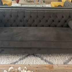 Velvet Tufted Sofa 