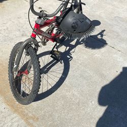 Red Bike Bicycle Kids Boys Wipe Out