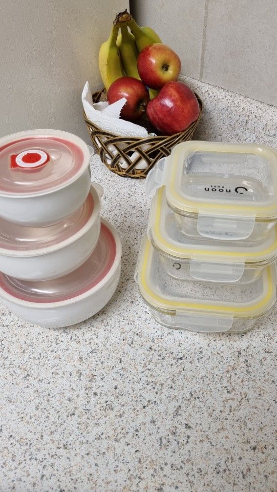 Glass Storage Microwavable Containers