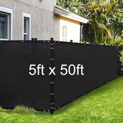 New $35 Outdoor 5x50 FT Privacy Fence, Mesh Shade Cover for Garden Wall Yard Backyard 