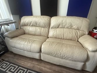 White Leather Couch