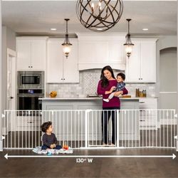 Regalo 130-Inch Super Wide Adjustable Baby Gate and Play Yard, 2-in-1