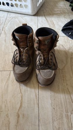 Beat up boots irish setters used in construction