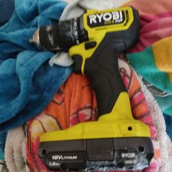 Ryobi One Drill Amd Battery