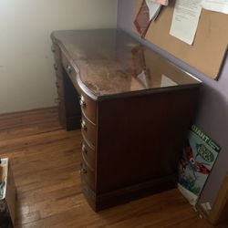Desk And Antique Storage
