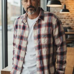 5XL FOUNDRY Big & Tall Supply Company Plaid Heavyweight Flannel Shirt W34"XL34" Size tag has been cut off. The shirt is produced under the Foundry bra