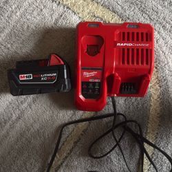 Milwaukee Rapid Charger And M18 5.0 Battery 