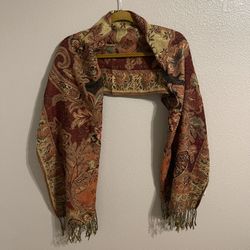 Jacquard fringe shawl Scarf wrap
