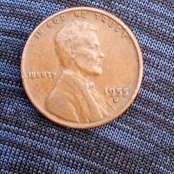 RARE - 1955 D - Error - Wheat Penny “L” In Liberty up rim due to offset penny

