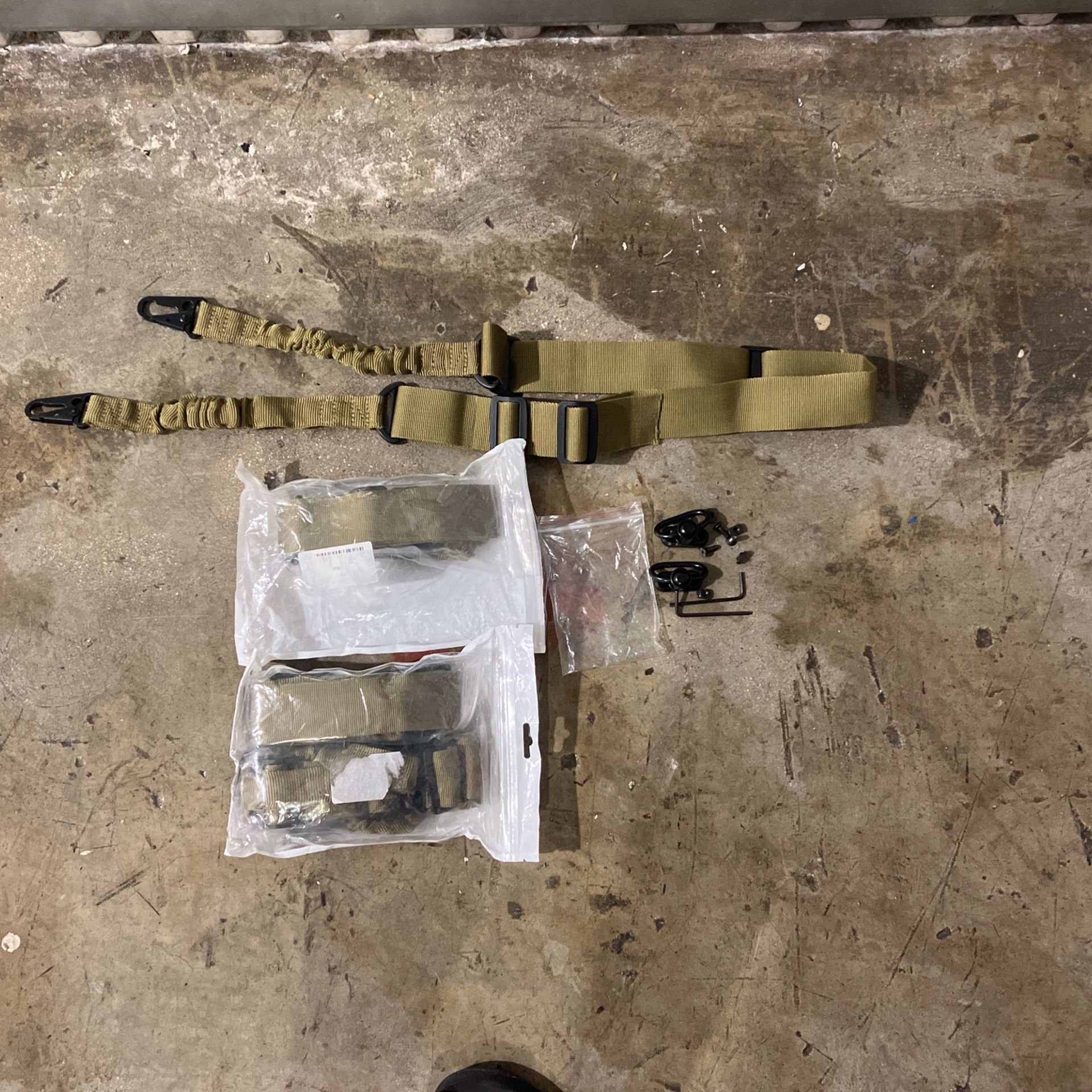 Green Adjustable Slings With QD Mounts