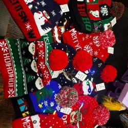 Cristmas Lights Beanies New