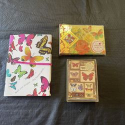 Lot of Butterfly Stationary, Notecards, Photo Album