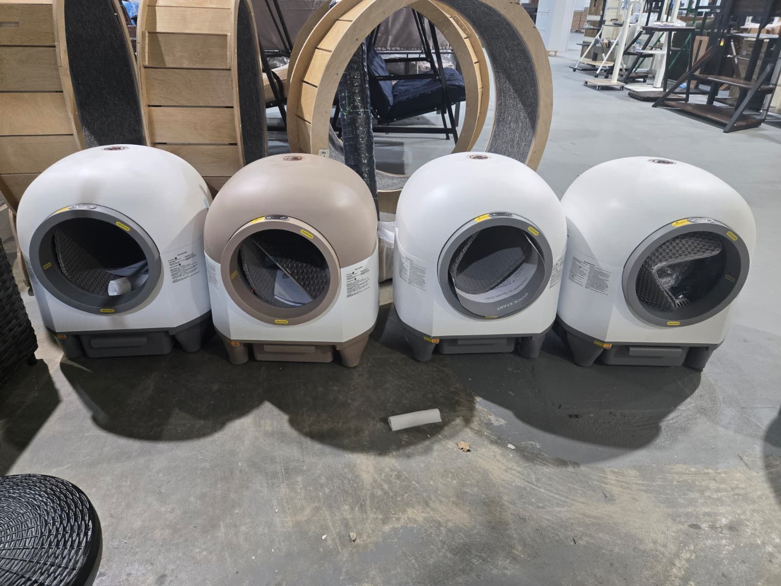 M-(Open box)Self Cleaning Litter Box Automatic, 90 L Automatic Cat Litter Box for Multiple Cats APP-Controlled with Smart Sensors, Safety Protection,M