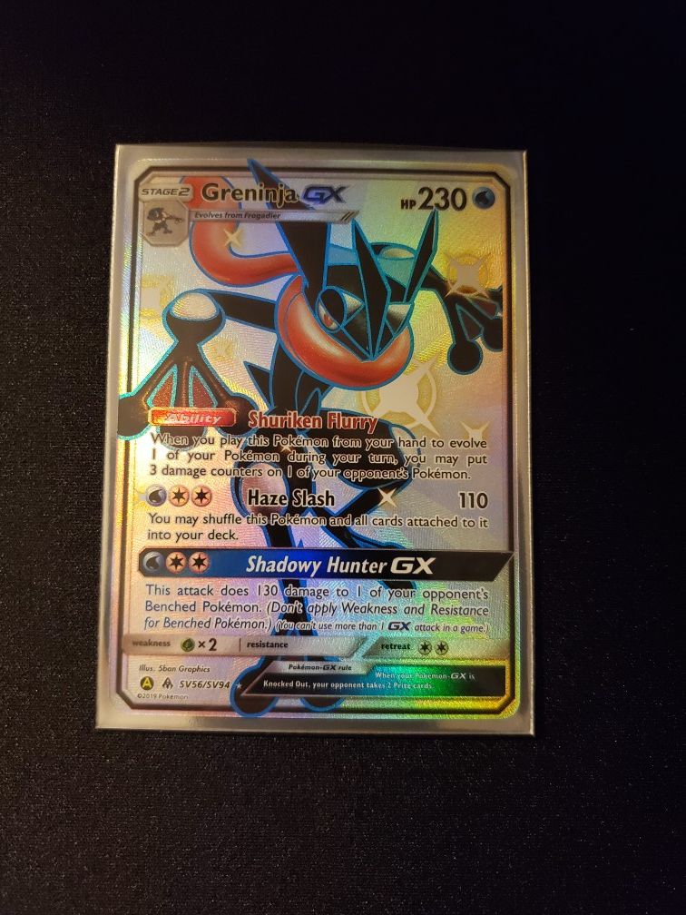 Shiny Greninja gx full art pokemon hidden fates