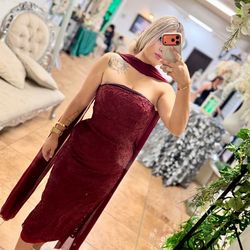 Burgundy elegant dress