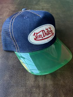 Vintage Von Dutch Denim Trucker UV Transparent Visor Snapback Hat
