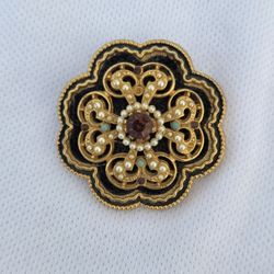 Vintage Jewelry Art Flower Brooch
