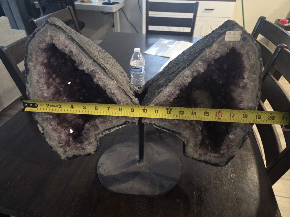 Amethyst Wings On Custom Stand