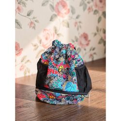 Sticker Bomb Print Drawstring Backpack