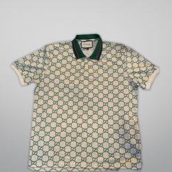 GUCCI GREEN COLLARED SHIRT 