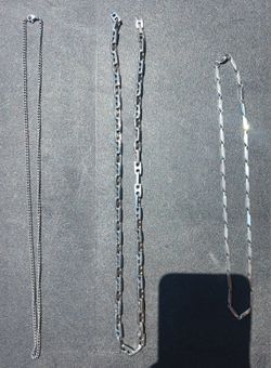 3 Stainless Steel Necklaces