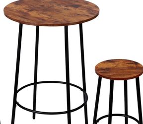 Two piece barstool dark brown