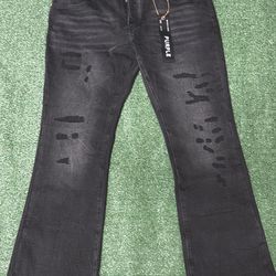 flare purple jeans