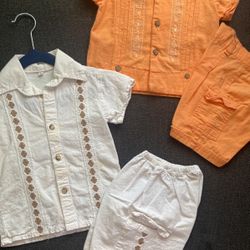 Boys Guayabera outfits Size 2t