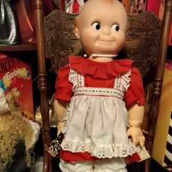 Very Large Kewpie Doll With Stand Perfect Vintage