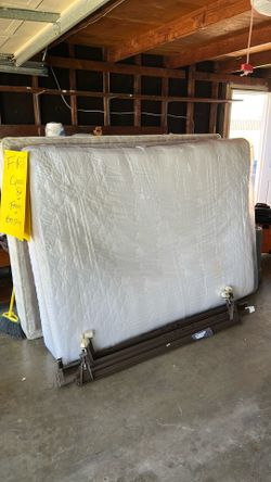 Queen Bed Complete-Mattress-BoxSpring & Frame