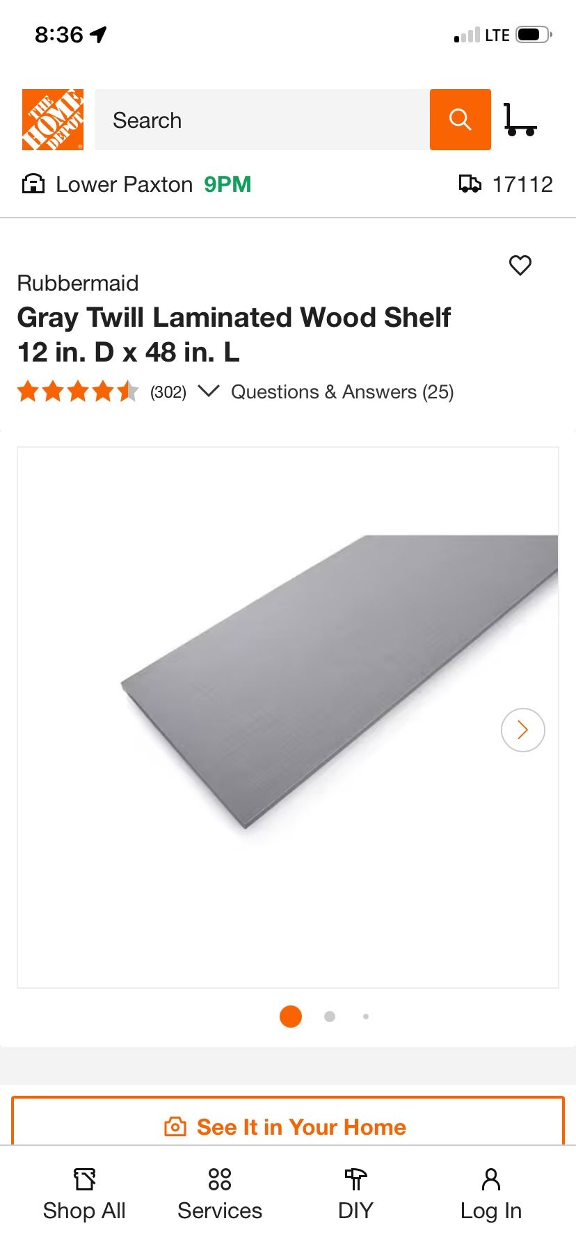 Brand New Rubbermaid Gray Twill Shelving