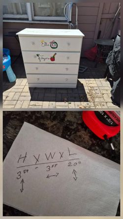 White dresser