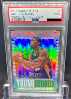 2013 Select Youngbloods Silver Prizm Anthony Davis PSA 9 2nd Year Low Pop!