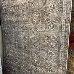 Printed Antique / Moss Oriental Area Rug 5'-0" x7-6"