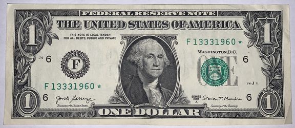 ⭐️ Series 2017A Federal Reserve 1 Dollar Star Note ⭐️