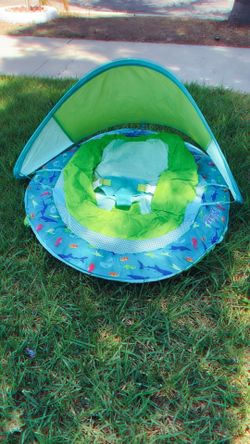 Baby spring float with sun canopy